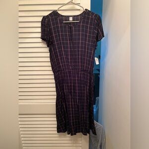 Navy white and pink Plaid